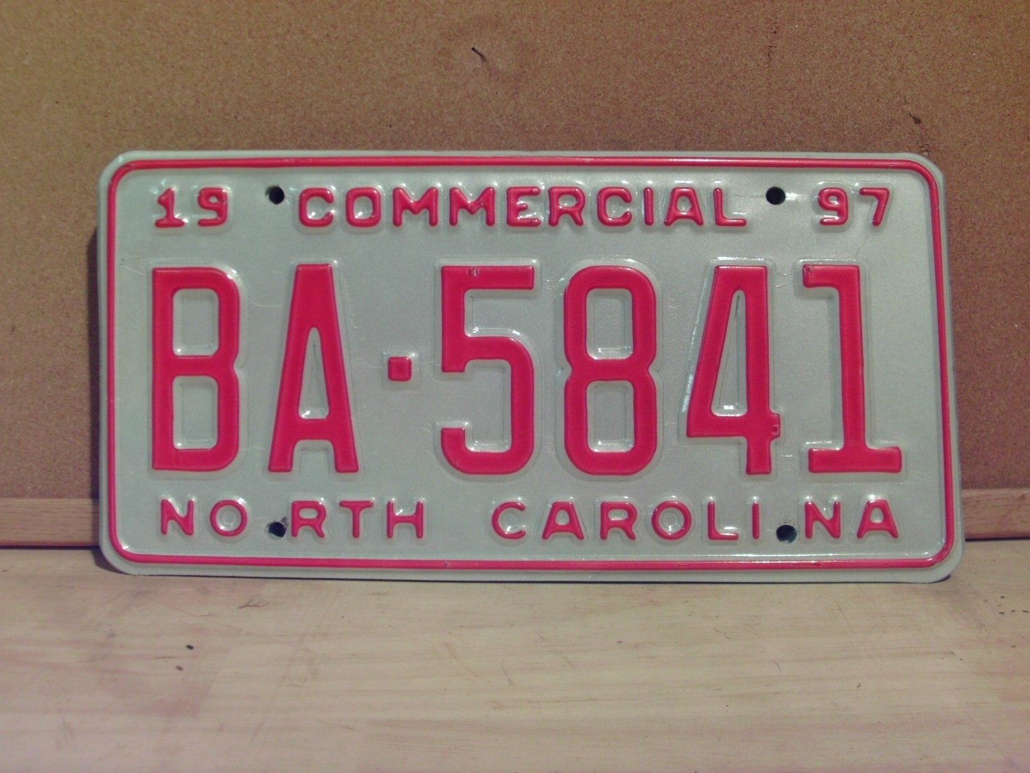 1997 North Carolina Commercial Truck License Plate NC Mint BA5841