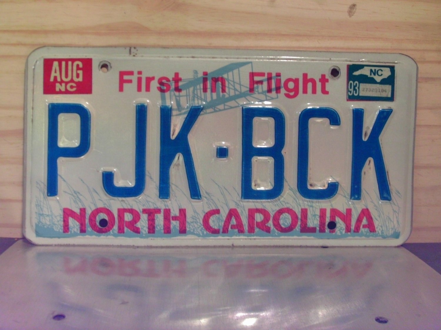 1993 North Carolina Vanity License Plate NC PJKBCK NCT1