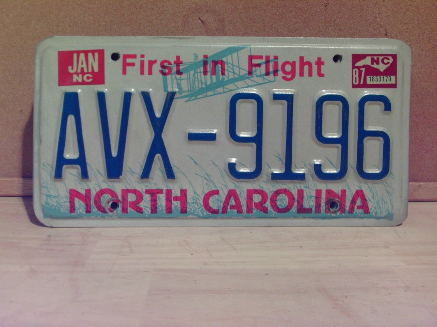 First In Flight North Carolina License Plate