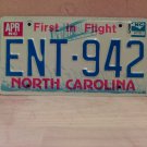 1985 North Carolina YOM License Plate Tag NC #ENT-942 EX NCY4