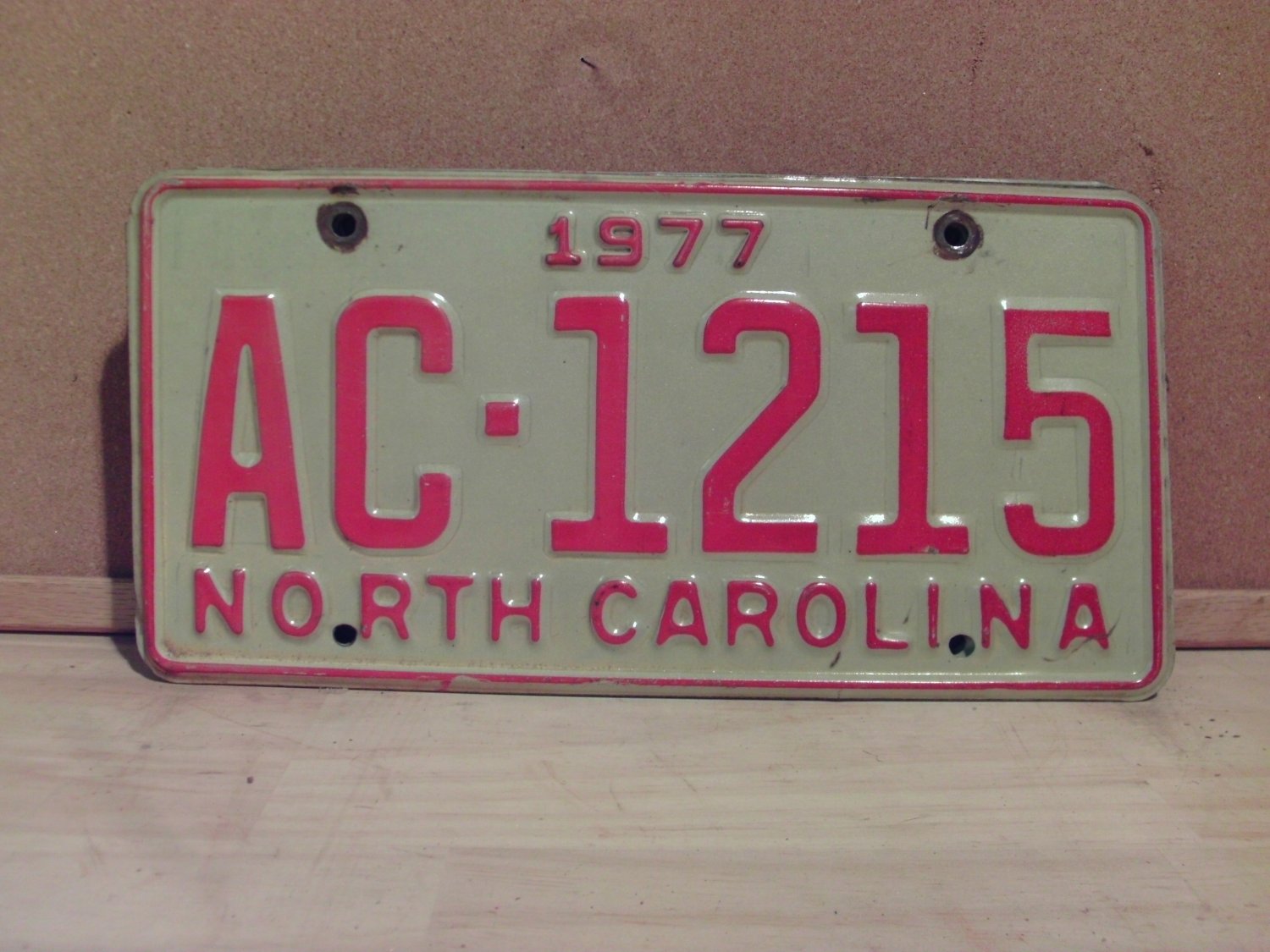 1977 North Carolina YOM Random Number Truck License Plate NC VG NCY5