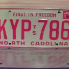 1977 North Carolina YOM Passenger License Plate NC #KYP-786 VG NC4