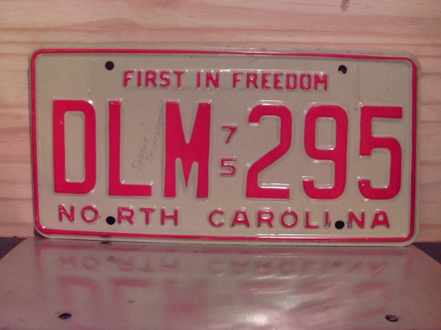 1975 North Carolina NC License Plate Tag DLM295