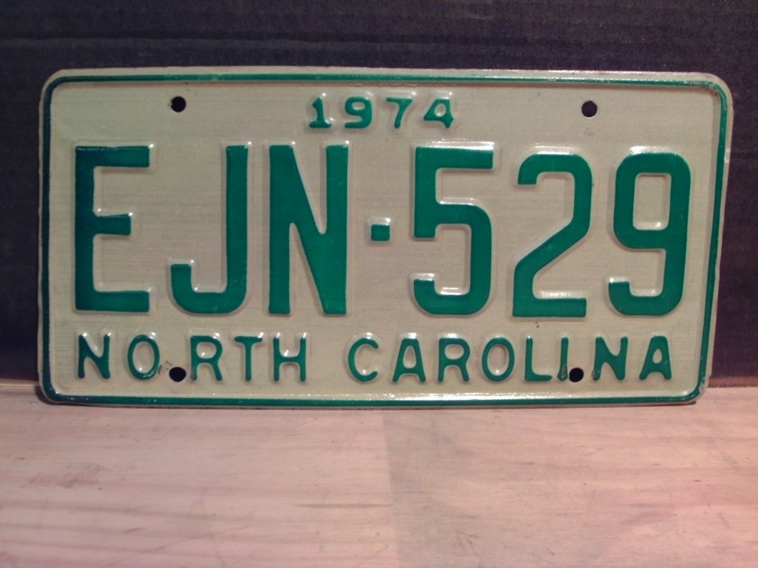 1974 North Carolina EX YOM Passenger License Plate NC EJN-529 NCY2