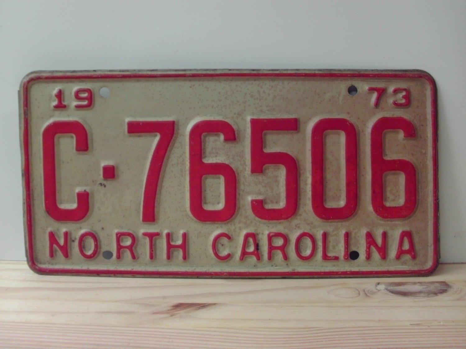 1973 North Carolina NC Trailer License Plate Tag #C-76506