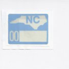 2000 North Carolina NC NOS License Plate Validation Sticker