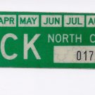 1987 North Carolina NC NOS Farm Truck License Plate Validation Sticker