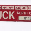 1986 North Carolina NC NOS Farm Truck License Plate Validation Sticker