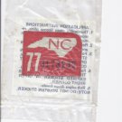 1977 North Carolina NC NOS License Plate Validation Sticker