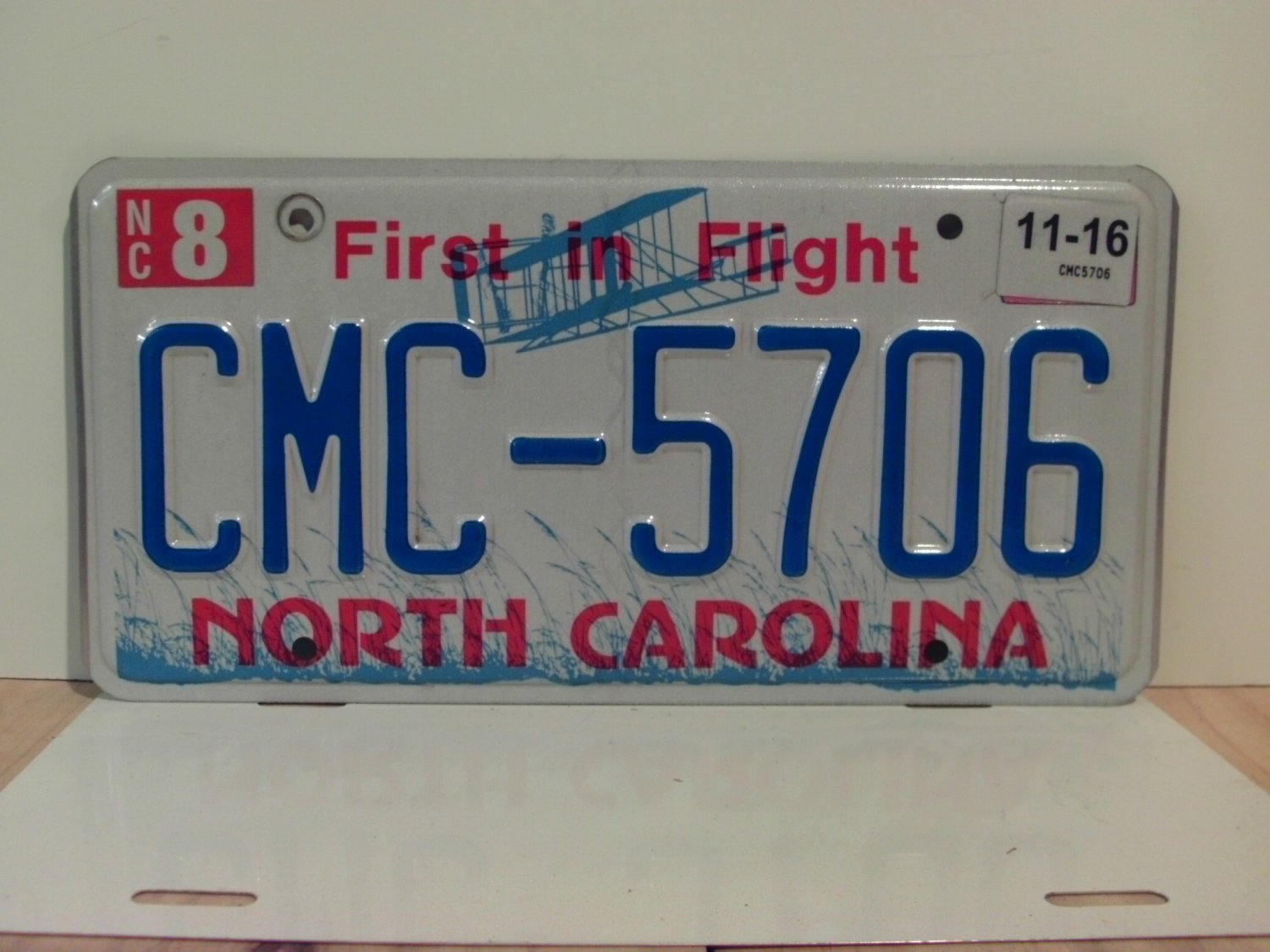 2016 North Carolina License Plate NC CMC5706