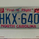 1989 North Carolina License Plate NC HKX-640 NC4