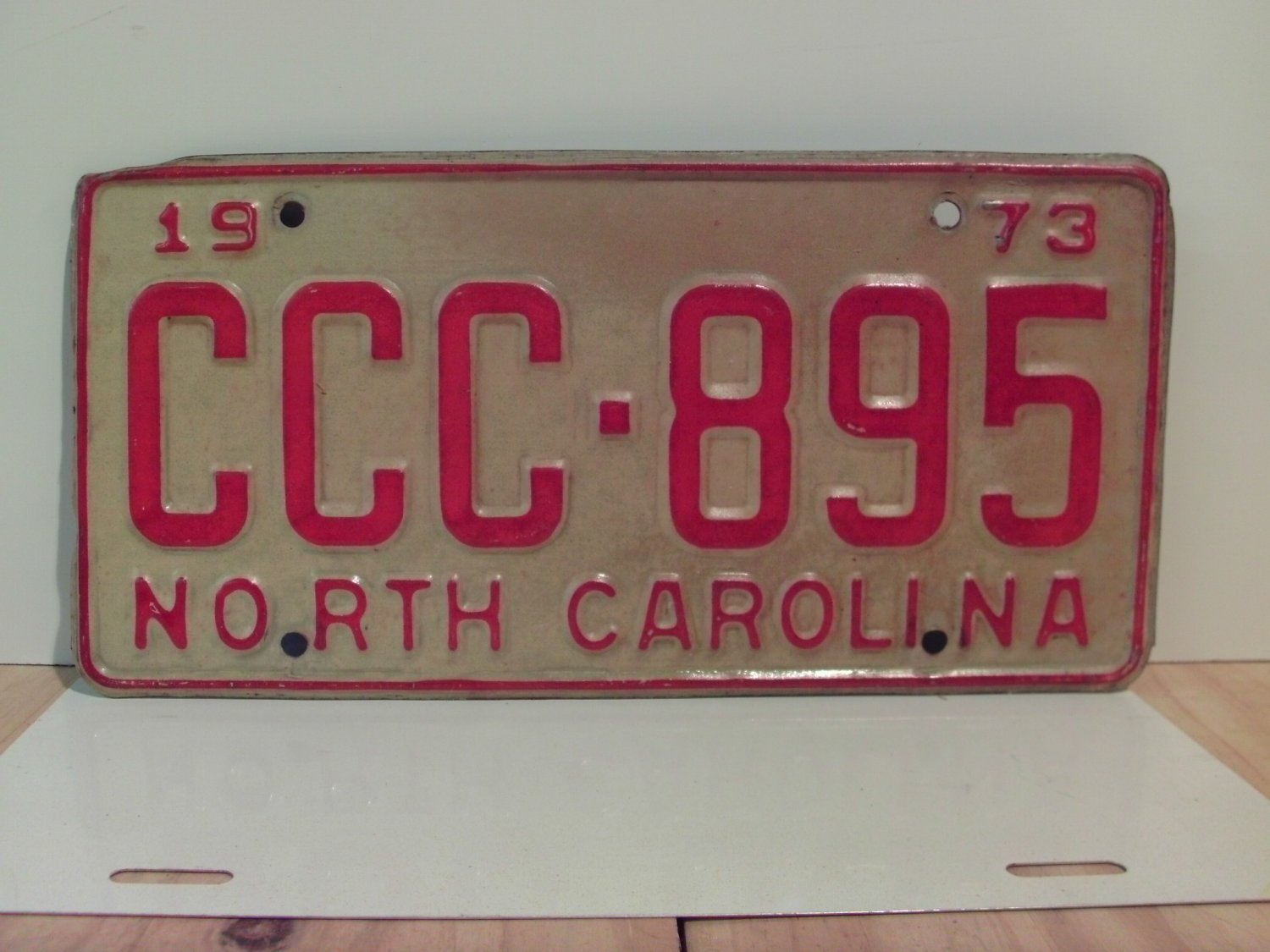 1973 North Carolina License Plate Tag VG- NC CCC-895 NC3