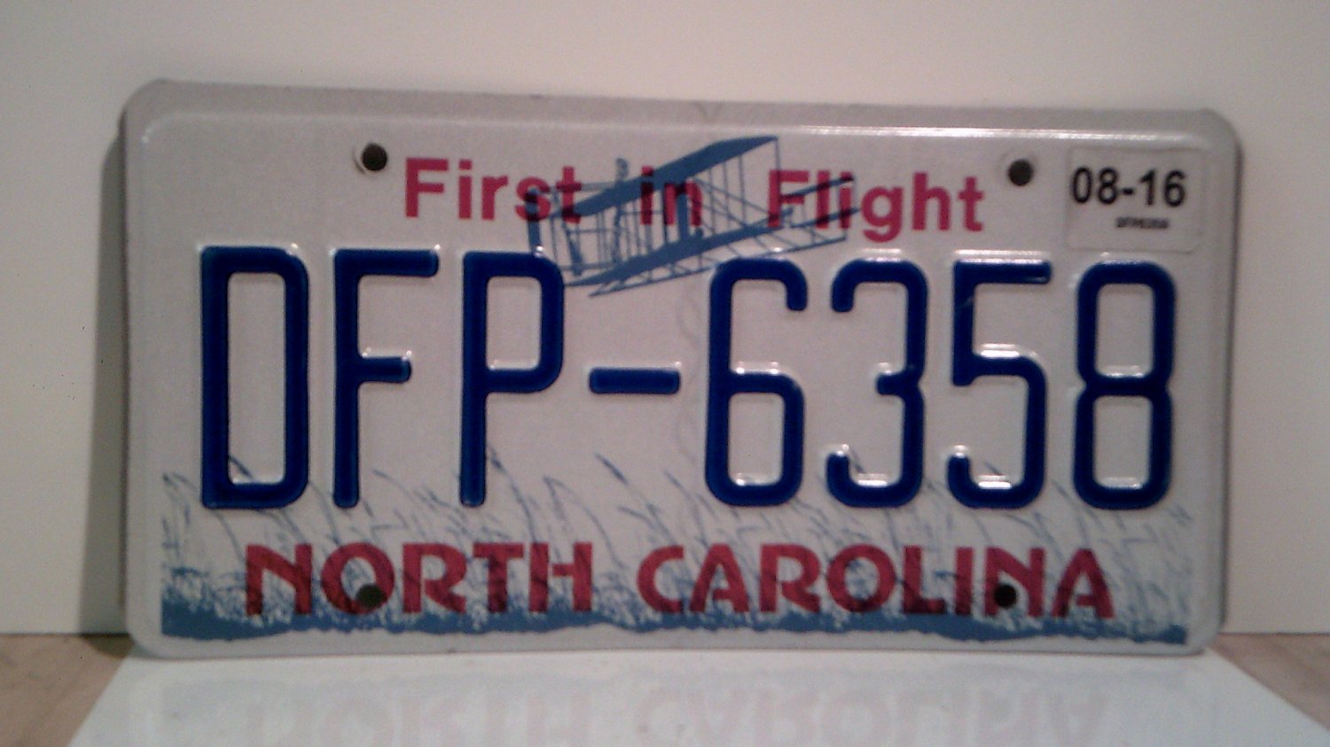 2016 North Carolina License Plate NC DFP6358