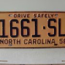1958 North Carolina NC Truck License Plate 1661-SL NCB1