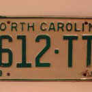 1969 North Carolina NC YOM Truck License Plate 612-TT VG NCB2