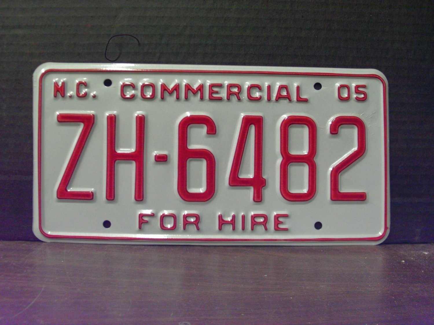 2005 North Carolina Premium License Plate NC ZH6482 Mint Unissued Key Date