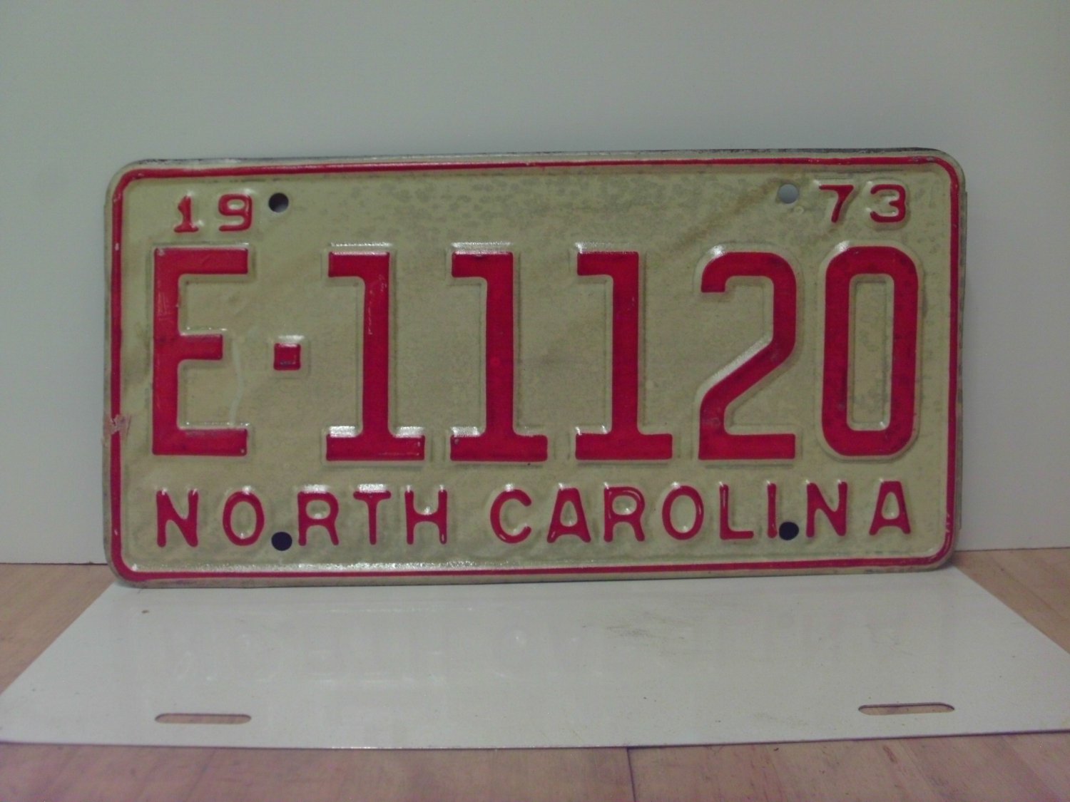 1973 North Carolina YOM Trailer License Plate Tag NC #E-11120 Mint! NCY6