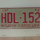 1973 North Carolina YOM License Plate Tag NC #HDL-152 Mint! NCY2
