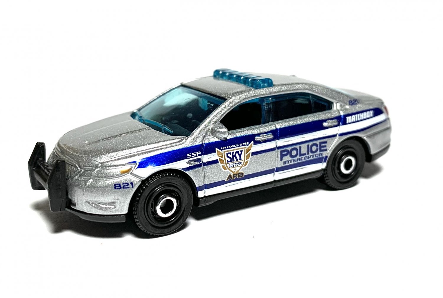 2020 Matchbox #28 Ford Police Interceptor in Silver Loose