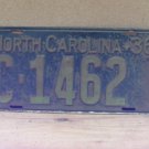 1936 North Carolina NC Trailer "Carry All" License Plate  C-1462 NC11