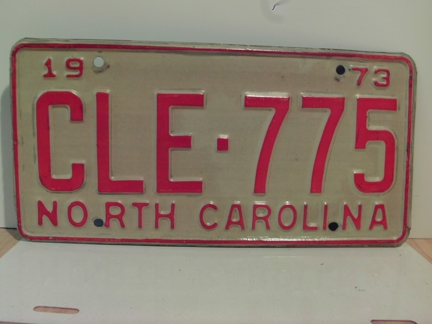 1973 North Carolina YOM License Plate Tag NC #CLE-775 VG NC3