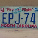 1983 North Carolina License Plate Tag NC #EPJ-74 YOM VG NC5