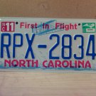 2003 North Carolina Mint License Plate NC #RPX-2834 NC7