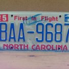 2013 North Carolina License Plate Tag NC #BAA-9687 LTQ1