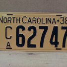 1938 North Carolina NC Trailer "Carry All" License Plate VG Repainted C/A-62747 NC11