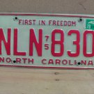 1978 North Carolina NC Passenger YOM License Plate NLN-830 EX NC4