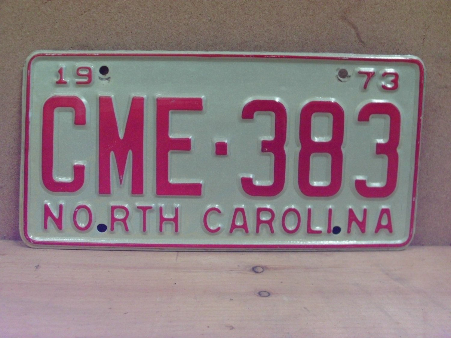 1973 North Carolina EX YOM License Plate Tag NC #CME-383 NCY2