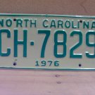 1976 North Carolina NC Truck YOM License Plate CH-7829 EX NC6