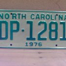 1976 North Carolina NC Truck YOM License Plate DP-1281 EX NC6