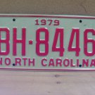 1979 North Carolina NC YOM Truck License Plate BH-8446 Mint! NC6