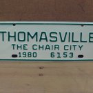 1980 Thomasville North Carolina City Tax License Plate NC #6153 Mint!
