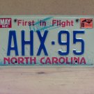 1989 North Carolina NC Passenger License Plate AHX-95 EX