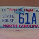 1982 North Carolina NC State House License Plate 61A NCG1