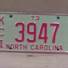 1973 North Carolina NC CB Radio License Plate KCI3947 EX NCO2