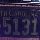 1936 North Carolina NC Truck YOM License Plate B-5131 VG NCB2