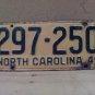 1949 North Carolina NC License Plate Pair 297-250 YOM NCA1