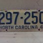 1949 North Carolina NC License Plate Pair 297-250 YOM NCA1