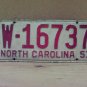 1951 North Carolina NC License Plate Pair W-16737 YOM NCA1