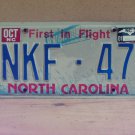 2001 North Carolina License Plate NC #NKF-47 NCP1