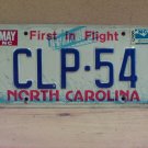 1985 North Carolina NC License Plate CLP-54 YOM VG NCA2