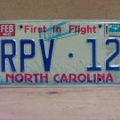 1985 North Carolina NC License Plate RPV-12 YOM VG NCA2