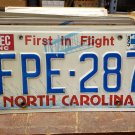 1985 North Carolina NC License Plate FPE-287 YOM VG NCY4
