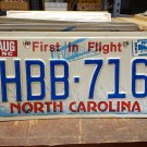 1985 North Carolina NC License Plate HBB-716 YOM VG NCY4