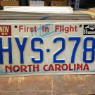 1986 North Carolina NC License Plate HYS-278 YOM VG NCY4