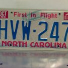 1987 North Carolina NC License Plate HVW-247 YOM VG NCY4