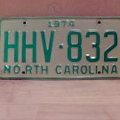 1974 North Carolina NC License Plate HHV-832 YOM VG NCY2